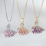Swan Zircon Necklace - Jewelry Product Designed For Personal Style And Daily Fashion Routine - Golden Pink
